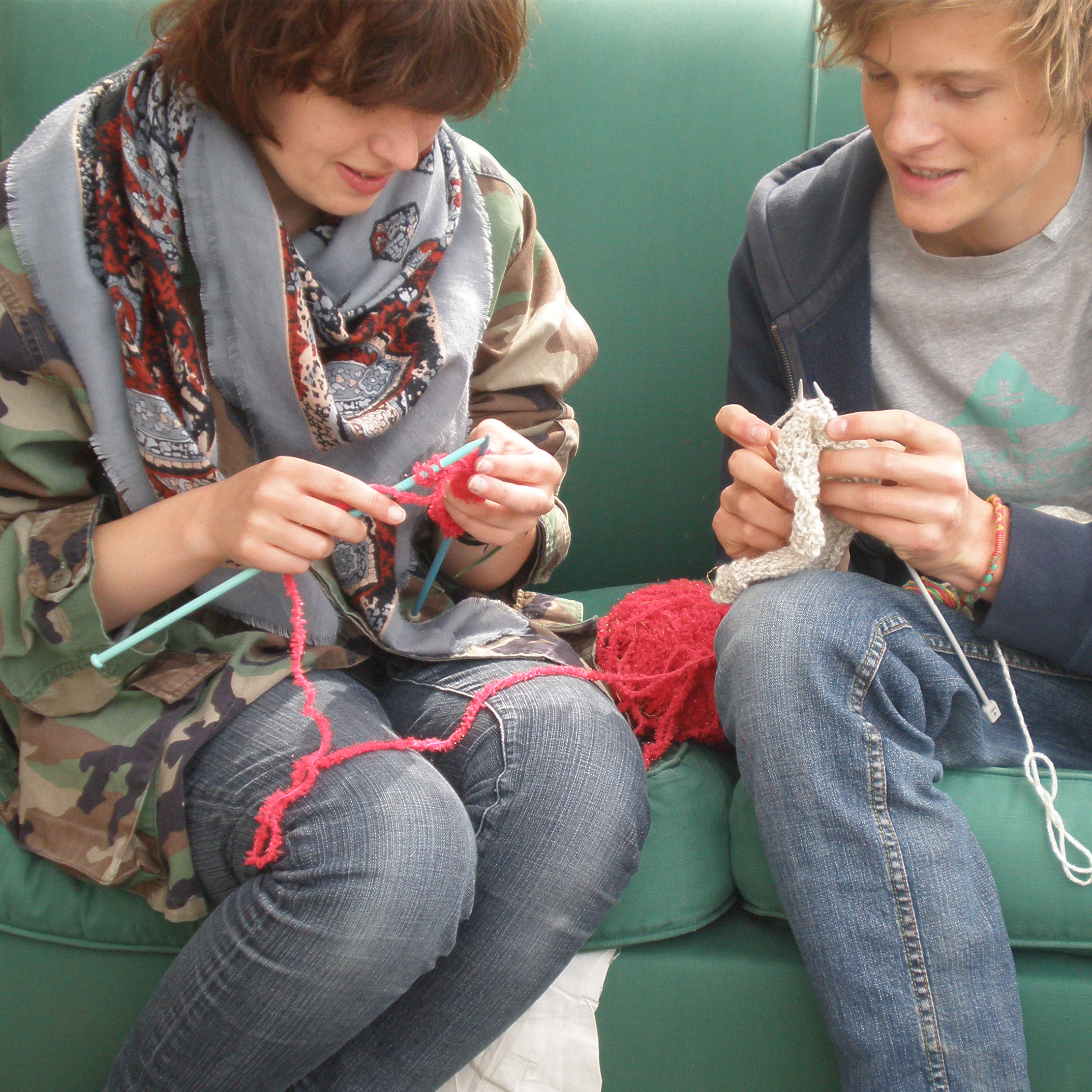 the knitting at strawberry fair 