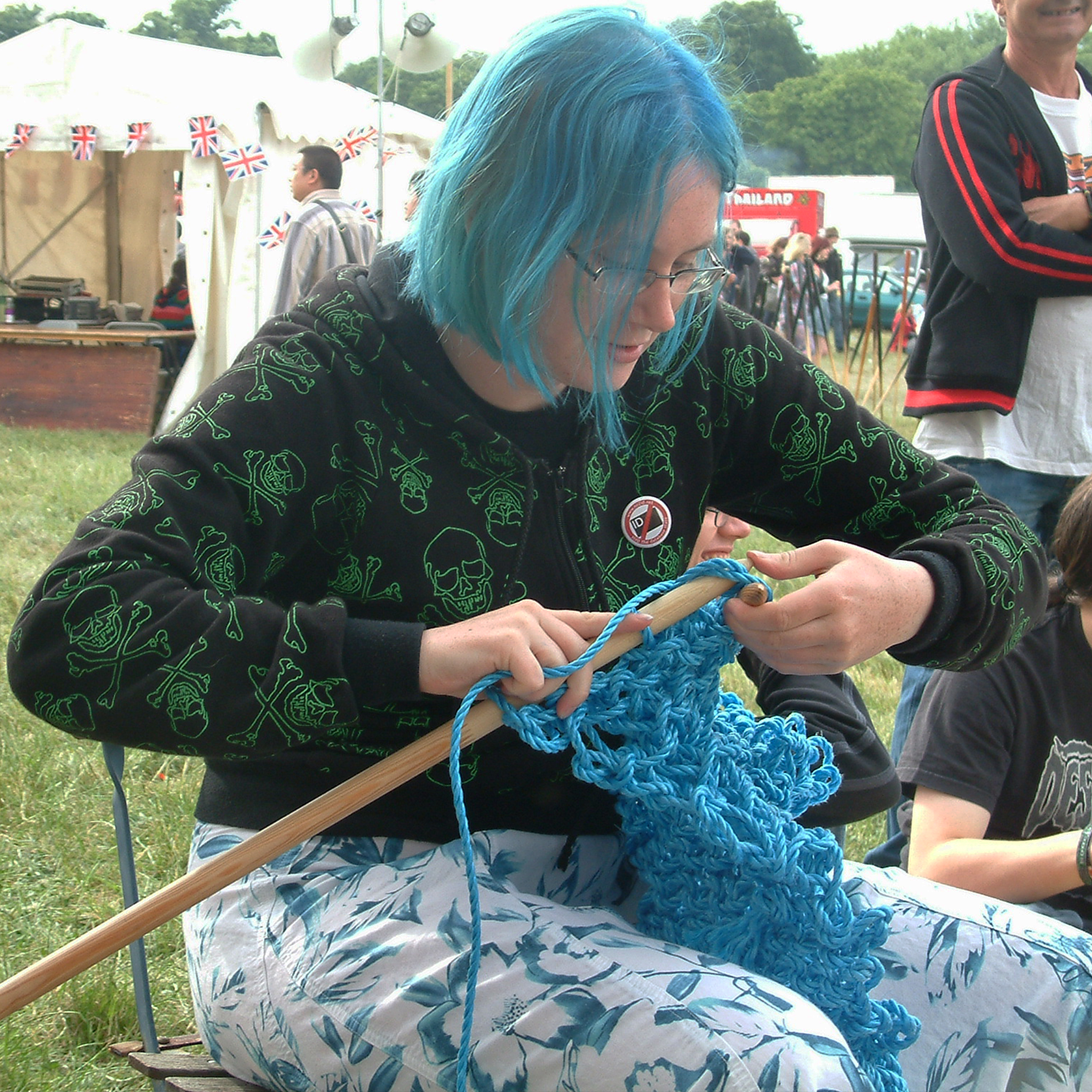 the knitting at strawberry fair 