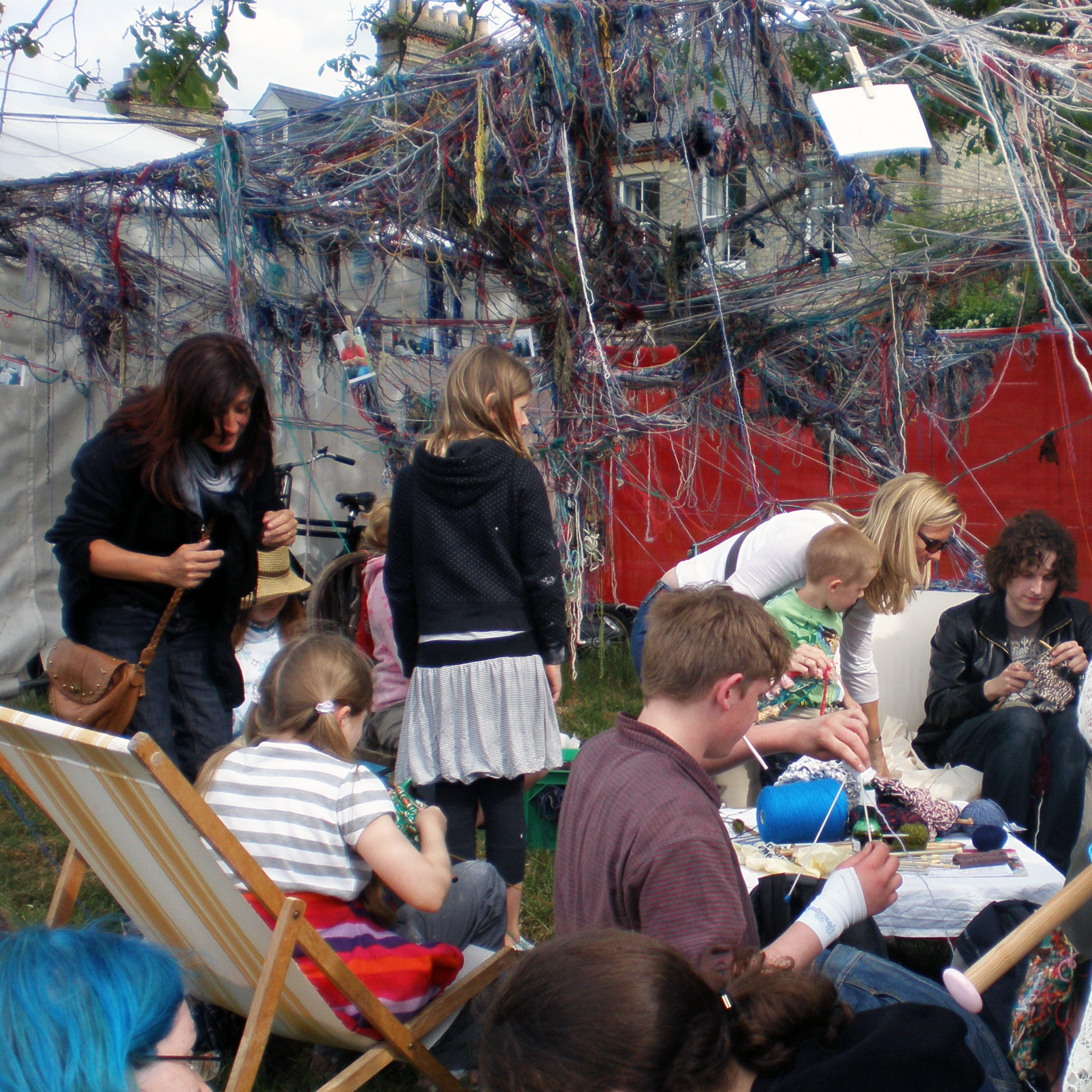 the knitting at strawberry fair 